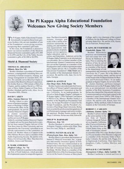 The Pi Kappa Education Foundation Welcomes New Giving Society Members